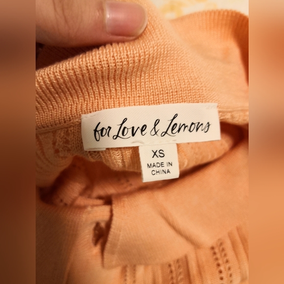 For Love and Lemons Coral Crop Polo Top - Picture 4 of 5